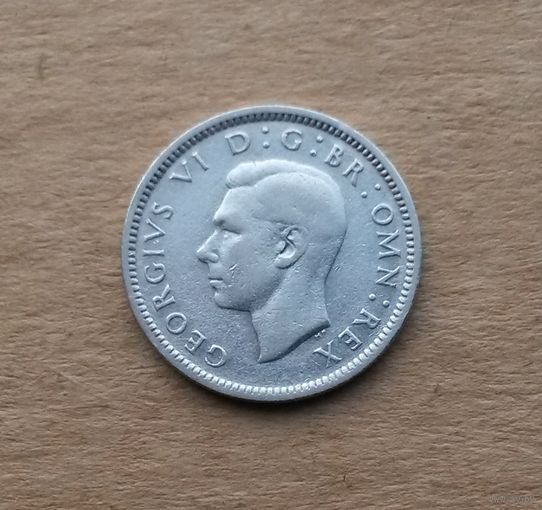 Великобритания, 6 пенсов 1943 г., серебро 0.500, Георг VI (1936-1952)