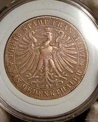 Талер 1863, Франкфурт, "Ассамблея принцев", весьма редкий (тираж всего 20т.)! серебро в коллекцию!