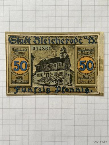 50 пфенигов (нотгельды) г. Германия.-2912