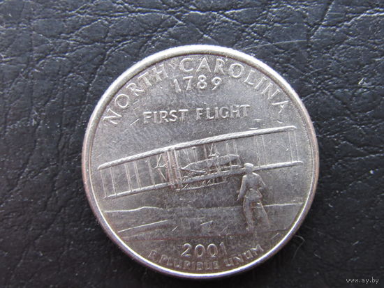 1\4 доллара,2001 Северная Каролина. США.