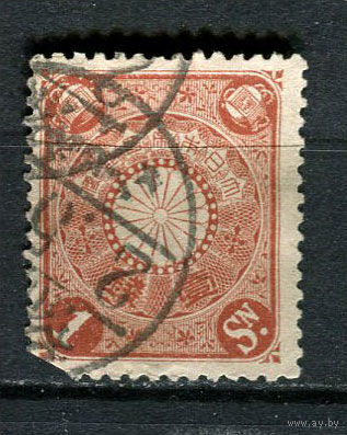 Японская империя - 1899/1906 - Хризантема 1S - [Mi.76] - 1 марка. Гашеная.  (Лот 88Fx)-T25P37