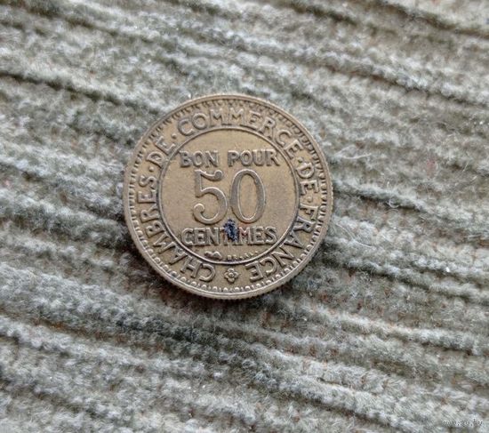 Werty71 Франция 50 сантимов 1922 Меркурий