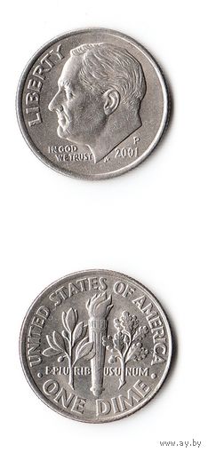 США 10 центов 2001 (P)  года