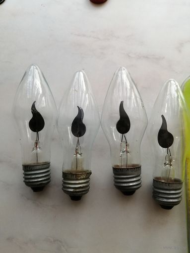 Мерцающее Пламя лампочки СССР. 4 шт. Цена за любую одну