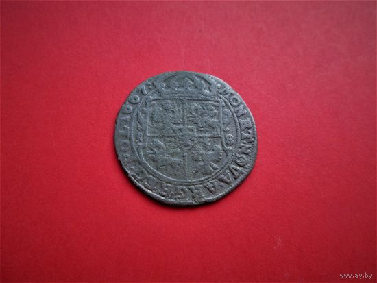 ОРТ 1667г., ЯНА КАЗИМИРА. Возможно фальшак с эпохи (XVII века).