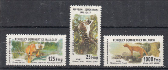 Фауна. Мадагаскар. 1979. 3 марки. Michel N 846-848 (14,8 е)