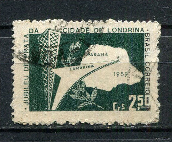 Бразилия - 1959 - 25-летие г. Лондрина - [Mi. 962] - полная серия - 1 марка. Гашеная.  (Лот 108CF)