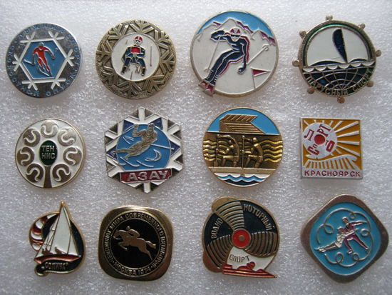 Виды спорта, цена за 1 шт., на выбор.