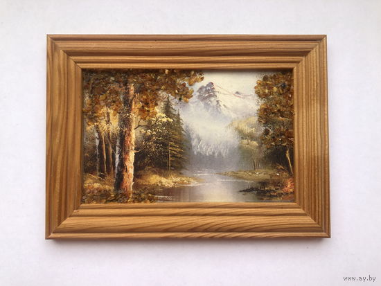 Картина, панно с янтарной крошкой