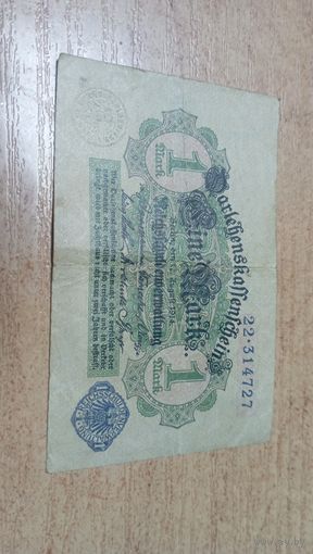 1 марка 1914 года (синяя печать) 22