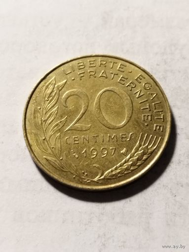 Франция 20 сантим 1997