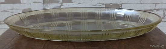 Селедочница НЕМАН, цветное стекло эпохи СССР