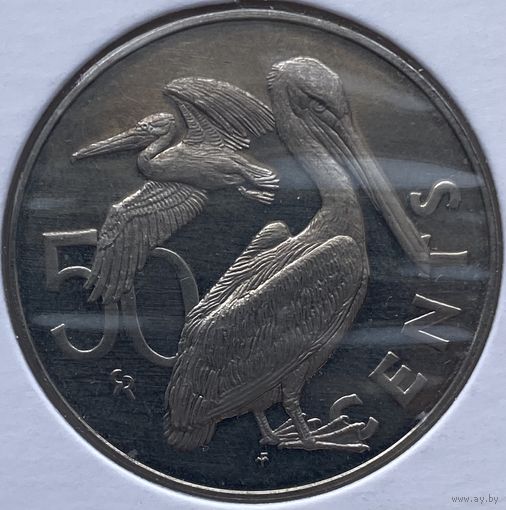 Британские виргинские острова 50 центов 1974 г. В холдере