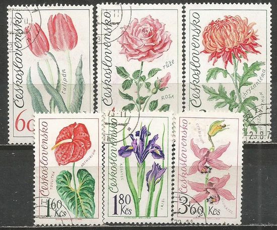 Чехословакия. Садовые цветы. 1973г. Mi#2147-52. Серия.