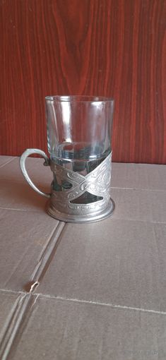 Подстаканник со стаканом МНЦ. Запорожье. ГЭС.