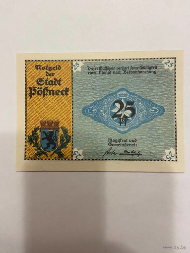 Нотгельд 25 пфеннигов 1921 год. Буфнех. Веймарская республика - 2201