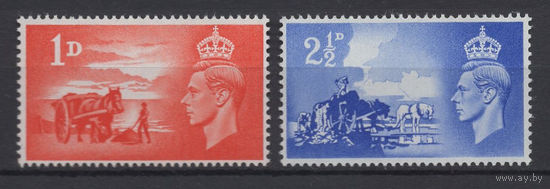 Великобритания 1948** 3-я годовщина освобождения Нормандских островов Георг VI Mi#235-236