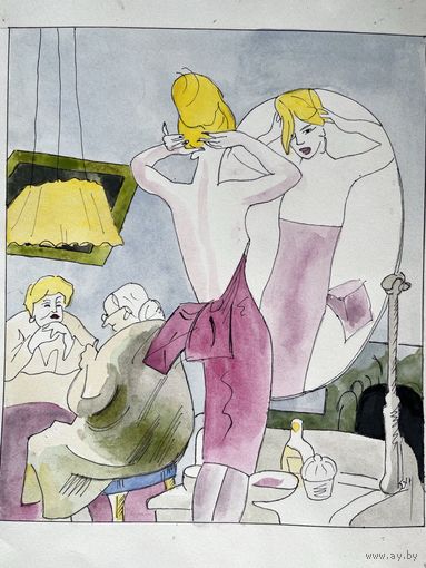 Картина графика 1960е Егор Глебович Горохов