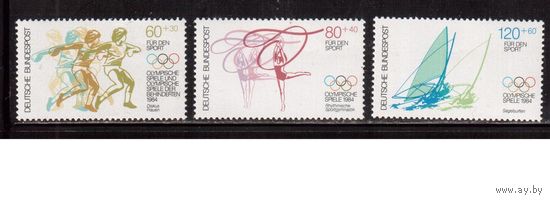 Германия(ФРГ)-1984,(Мих.1206-1208), ** , Спорт, ОИ-1984