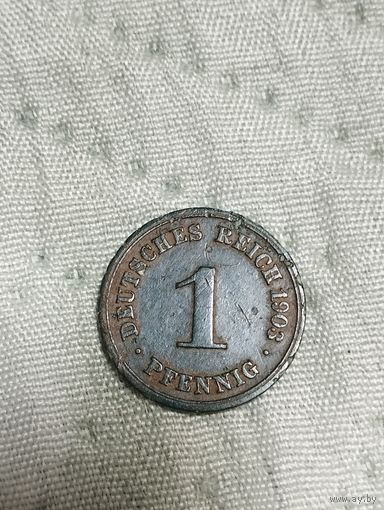 1 пфенинг 1903 F