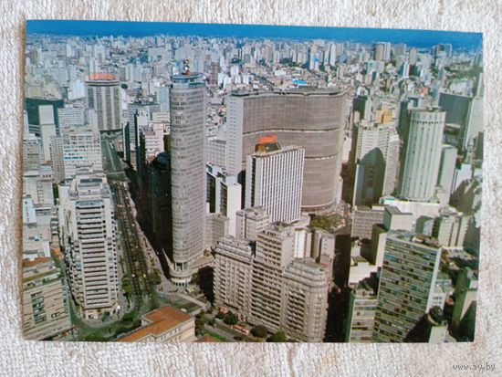 Бразилия, Сан-Паулу. Вид со зданиями Италия, Копан и отель Хилтон