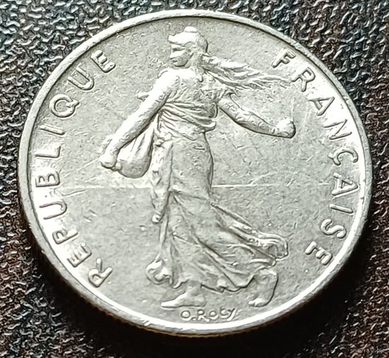 Франция 1/2 франка, 1976     ( 1-2-2 )
