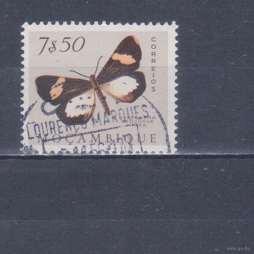 [1235] Португальский Мозамбик 1953. Фауна.Бабочка.7,5 э. Гашеная марка.