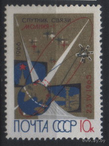 Заг. 3258. 1966. Спутник связи "Молния-1". ЧиСт.