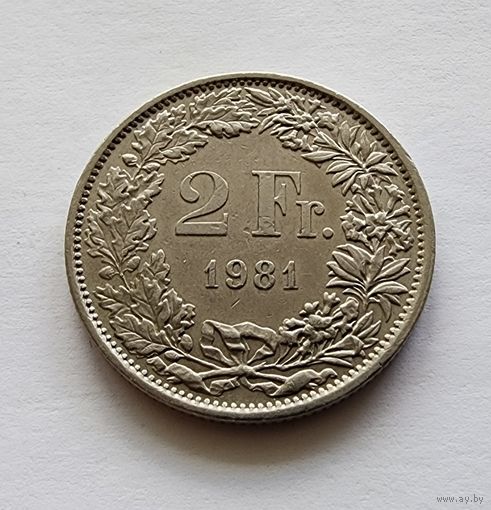 Швейцария 2 франка, 1981