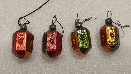 Игрушка елочная Фонарик 4 штук