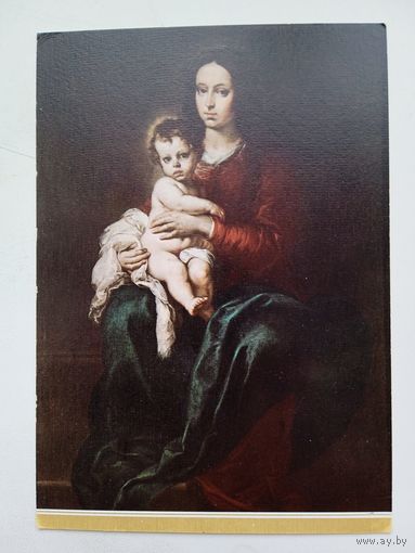 Мурильо. Мадонна с младенцем. Издание Испании. Тиснение