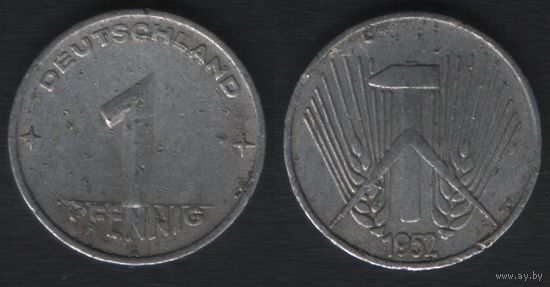 Германия ГДР _km5 1 пфенниг 1952 год (A) (nf02
