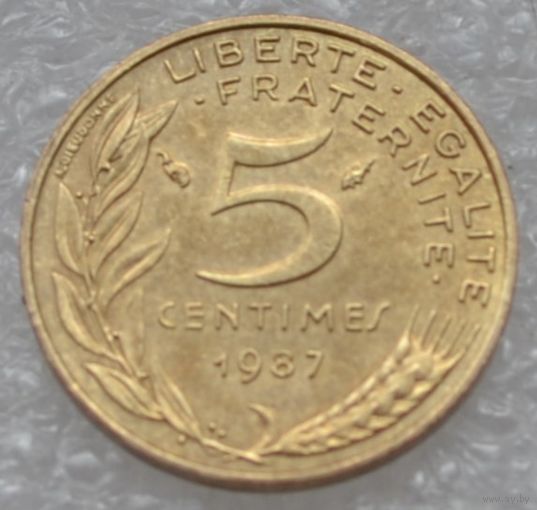 Франция, 5 сантимов 1987 г.