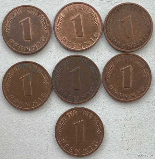 Германия 1 пфенниг 1991 г. D. Цена за 1 шт.