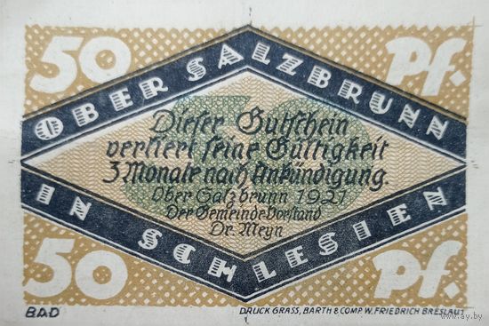 Werty71 Германия Нотгельд 50 пфеннигов 1921 Банкнота 32Б