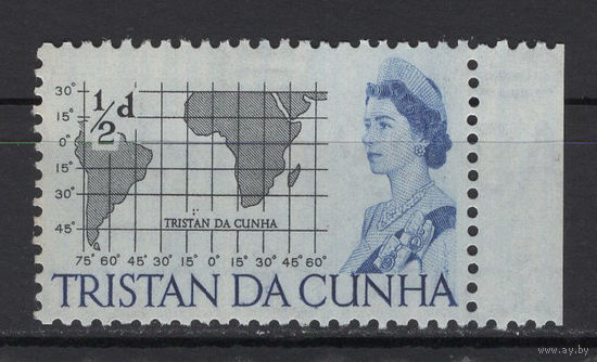 Тристан да Кунья /Tristan da Cunha 1965** Карта География Елизавета II