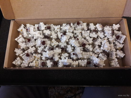 Свитчи для клавиатуры (кнопки) Gateron Clear White и Clear Brown (описание!)