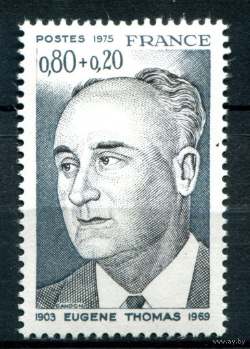 Франция - 1975г. - Эжен Томас, учитель-социалист - 1 марка - полная серия, MH [Mi 1929]. #2-Fr-31-A-2