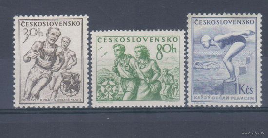 [2204] Чехословакия 1954. Спорт. СЕРИЯ. БЕЗ КЛЕЯ. Кат.15 е.