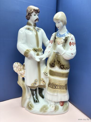 Статуэтка "Наречена", скульптор В.В. Албул, фарфор, роспись, Полонский завод художественной керамики (Полонное ЗХК), СССР, 1973-1991 гг., фарфор, роспись, СССР, 1973-1991 гг.