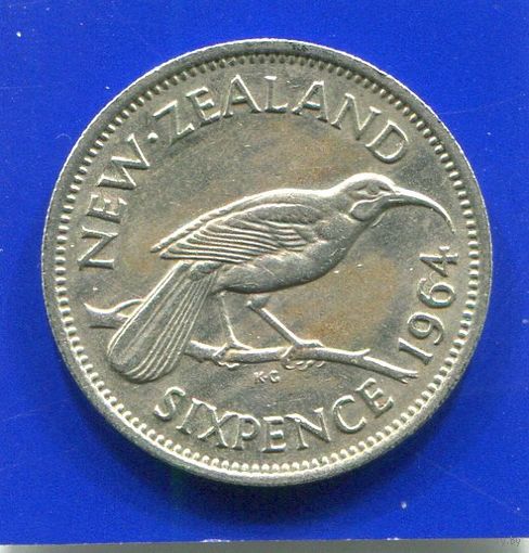 Новая Зеландия 6 пенсов 1964