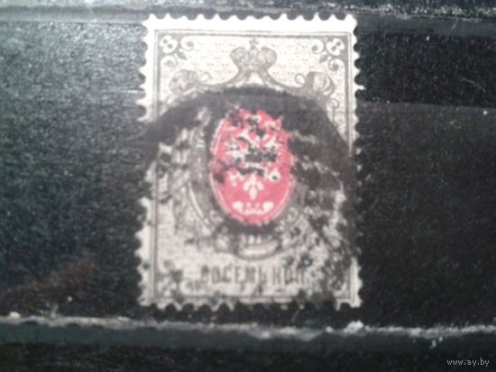 Россия, 1875. Стандарт, герб, 8 коп. гориз.). Mi-2,5 евро гаш.