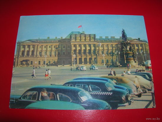 Ленинград Исаакиевская площадь. Ретро авто 1964 год чистая