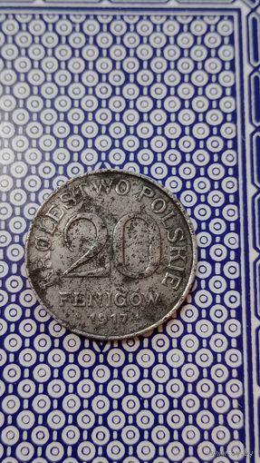 Польша 20 фенигов 1917 немецкая оккупация