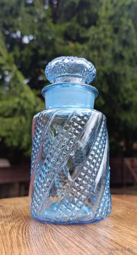 Чайница, 19 век, Неманское стекло.Редкая.