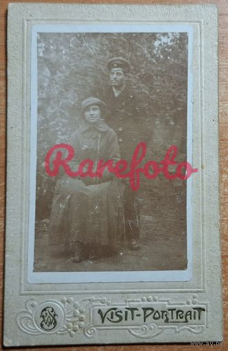1918 Станица Тихорецкая Визит портрет Архив Калашникова служаций и дама редкий фотограф-любитель И.Л. Рыбайкин