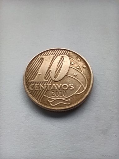 Бразилия 10 центавос 2010г
