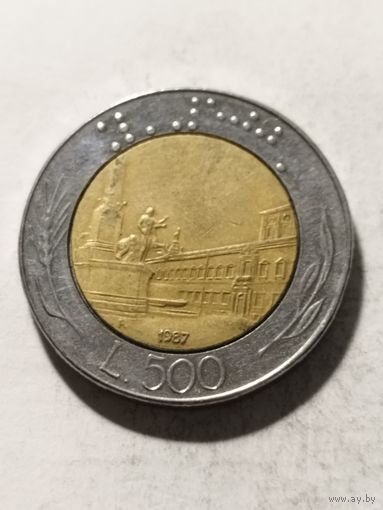 Италия 500 лир 1987