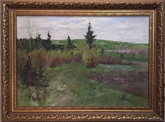Азгур Г.Г. "Белорусский мотив",1950г. К/М. р.34,5х49,5 см.