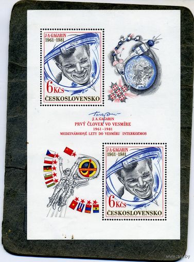 ЧЕХОСЛОВАКИЯ, 1981, КОСМОС **   блок,    чистая
